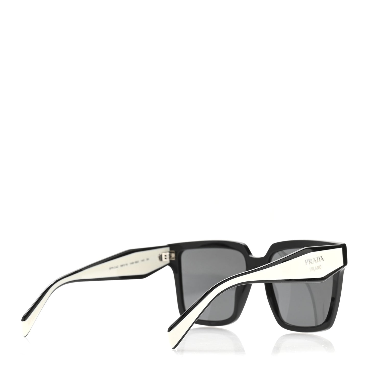 Acetate Square Sunglasses SPR 24Z Black White