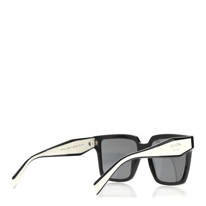 Prada Acetate Square Sunglasses SPR 24Z Black White 4 of 8