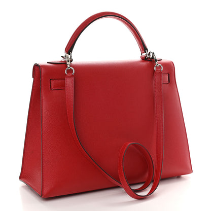 Hermes Epsom Kelly Sellier 32 Rouge Casaque 2 of 29