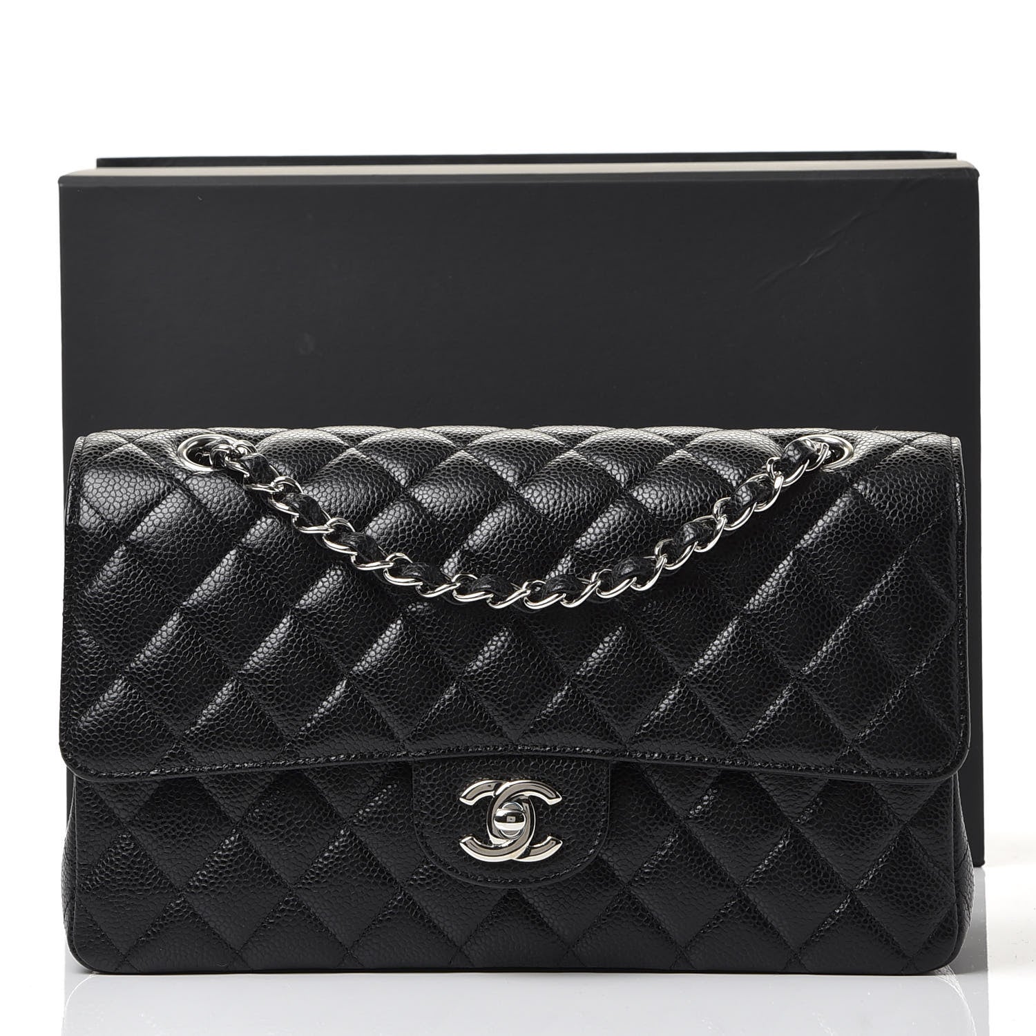 Chanel Caviar Quilted Medium Double Flap Black 10 of 10