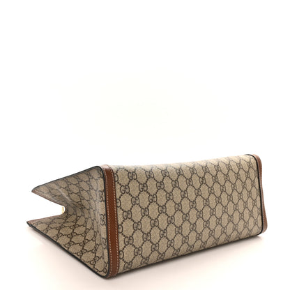 Gucci GG Supreme Monogram Medium Padlock Tote Beige Cuir 4 of 10