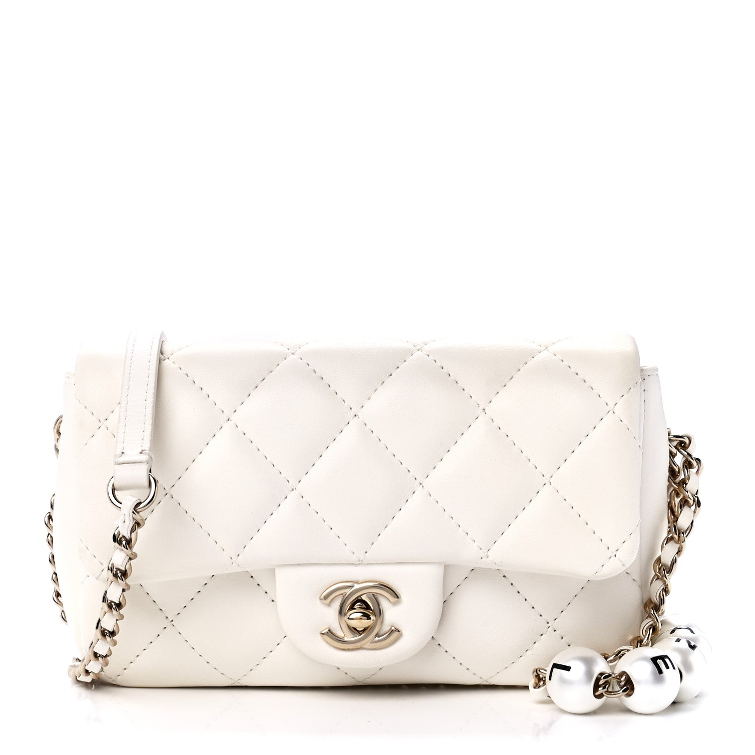Chanel Lambskin Quilted Mini My Precious Flap White 1 of 11