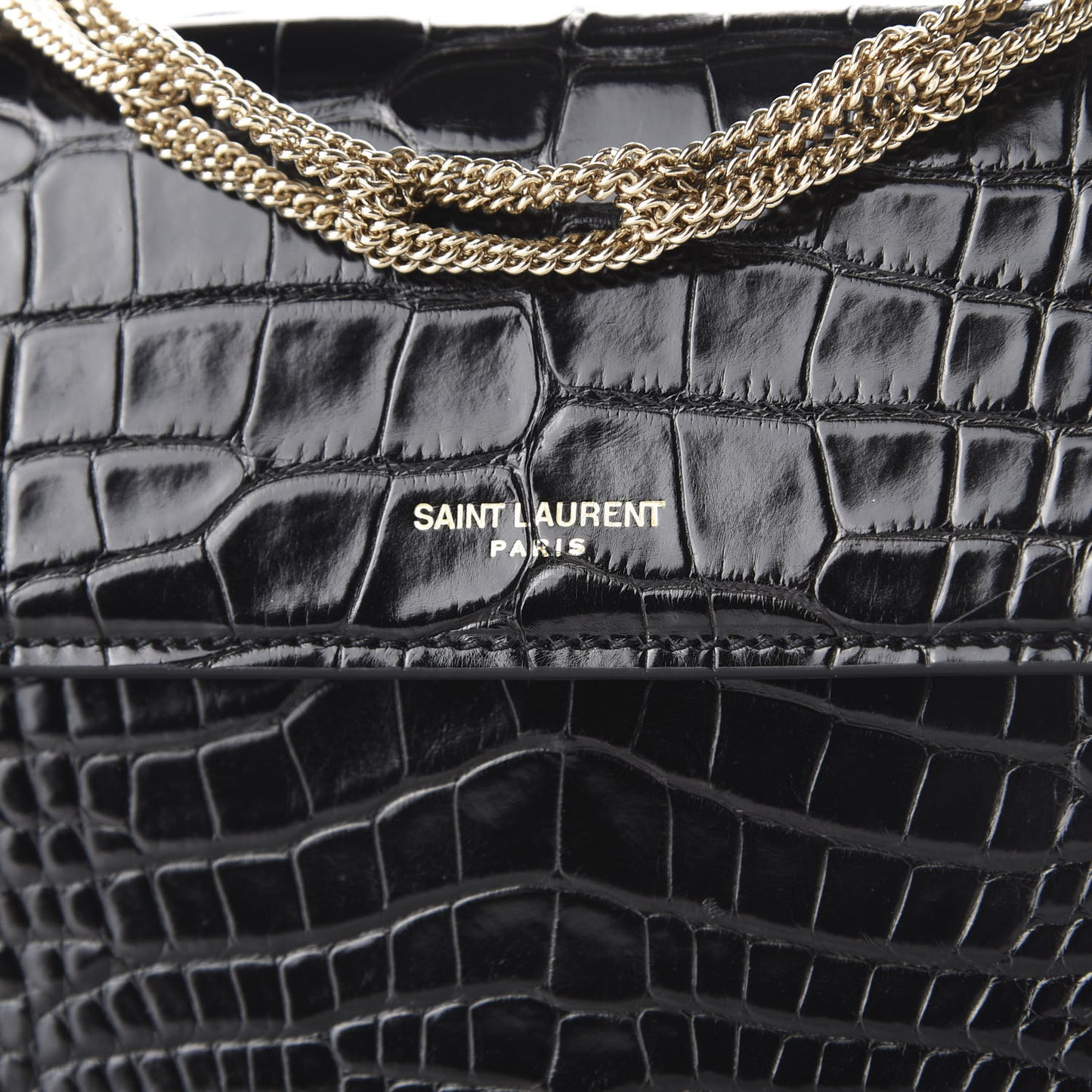 Alligator Small Pochette Black