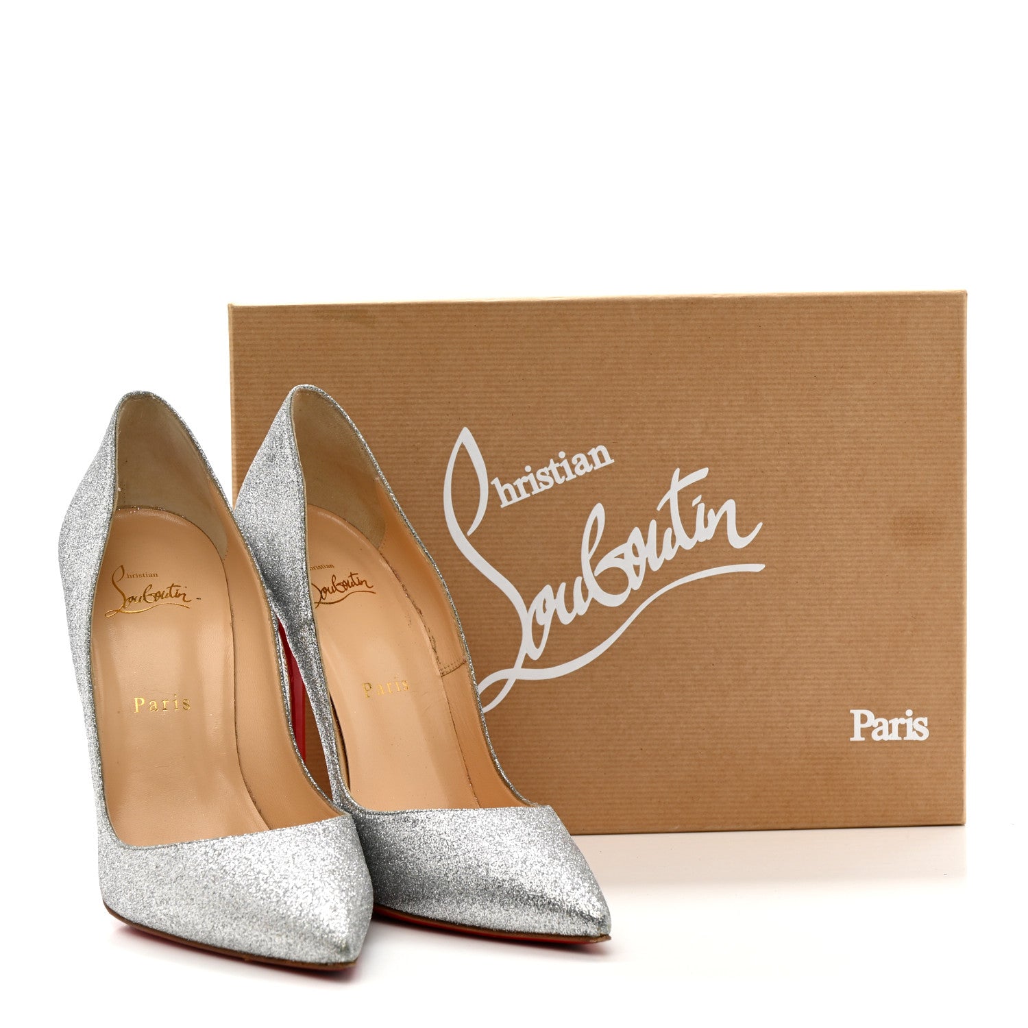 Christian Louboutin Mini Glitter So Kate 120 Pumps 39.5 Silver 12 of 12