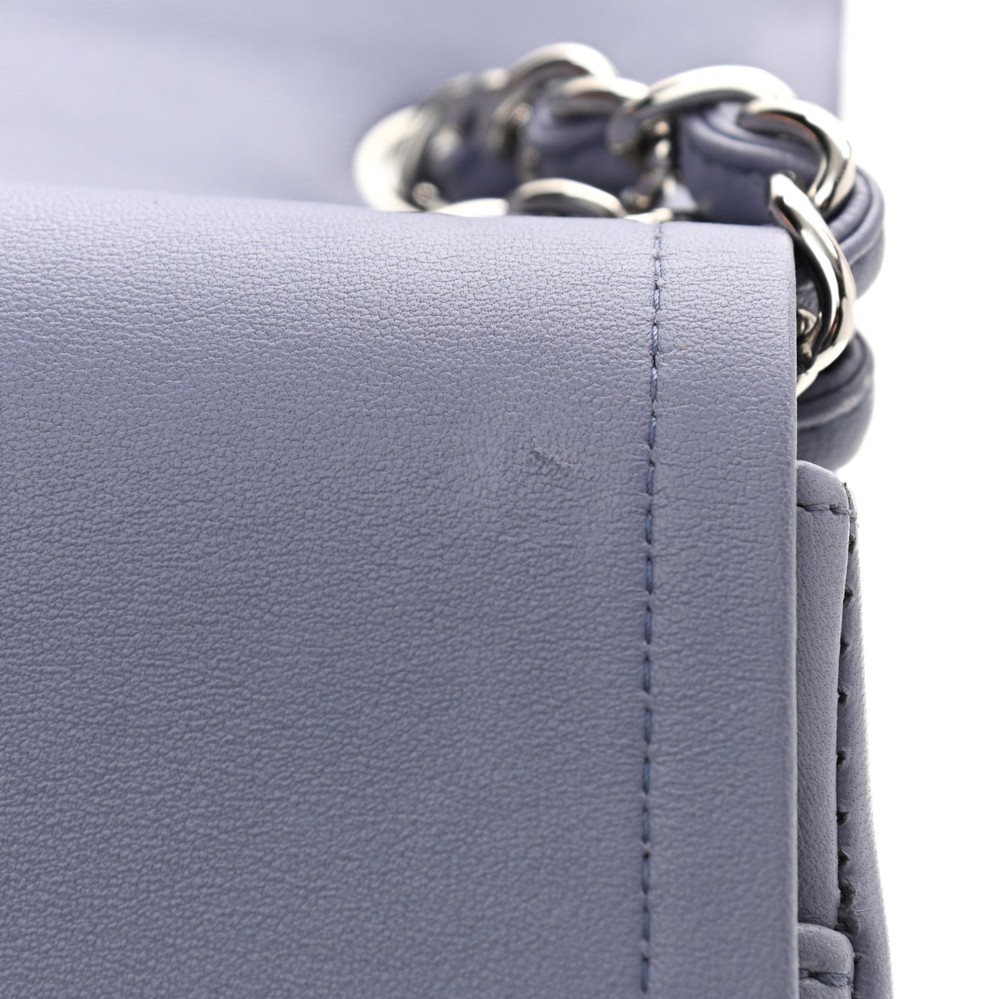 Lambskin Quilted Jumbo Double Flap Light Purple