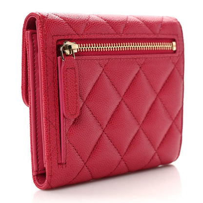 Chanel Caviar Quilted Compact Flap Wallet Pink 3 of 8