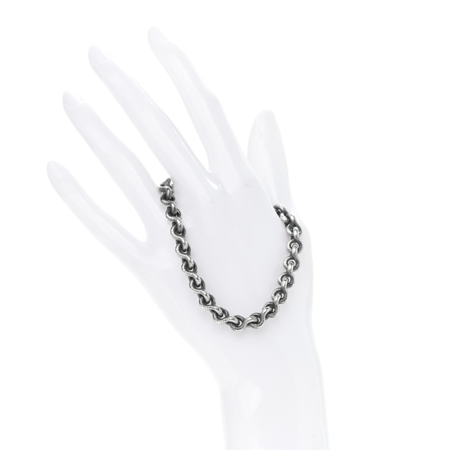 David Yurman Sterling Silver 6mm Petrvs Link Bracelet M 2 of 4