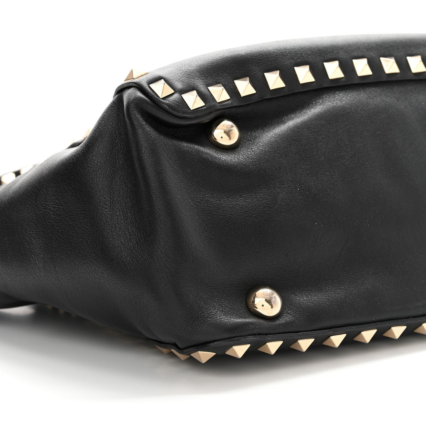 Vitello Small Rockstud Tote Black