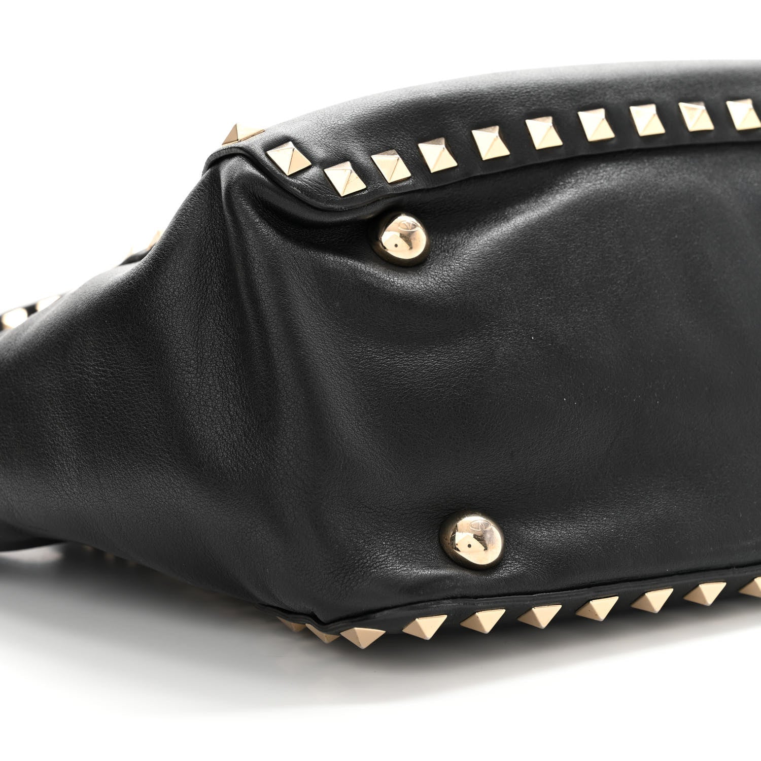 Valentino Garavani Vitello Small Rockstud Tote Black 8 of 10