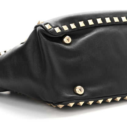 Valentino Garavani Vitello Small Rockstud Tote Black 8 of 10