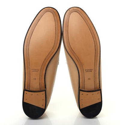 Gucci Lambskin Womens Brixton Horsebit Loafers 40 Wheat 4 of 4