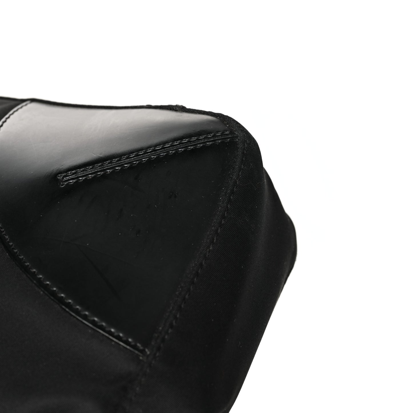 Calfskin Tessuto Nylon Easy Shoulder Bag Black