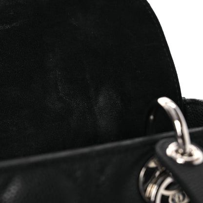 Christian Dior Grained Calfskin Cannage Medium Lady Dior Black 13 of 14