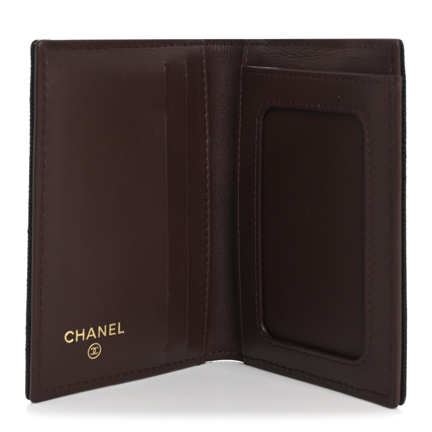 Caviar Quilted Card Holder Wallet Black