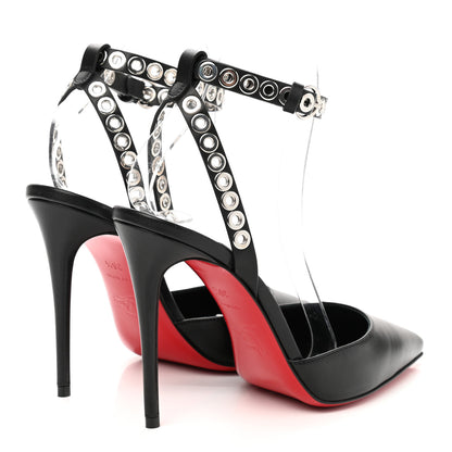 Christian Louboutin Calfskin Embellished Pumpaclou 100 Pumps 36.5 Black 4 of 8