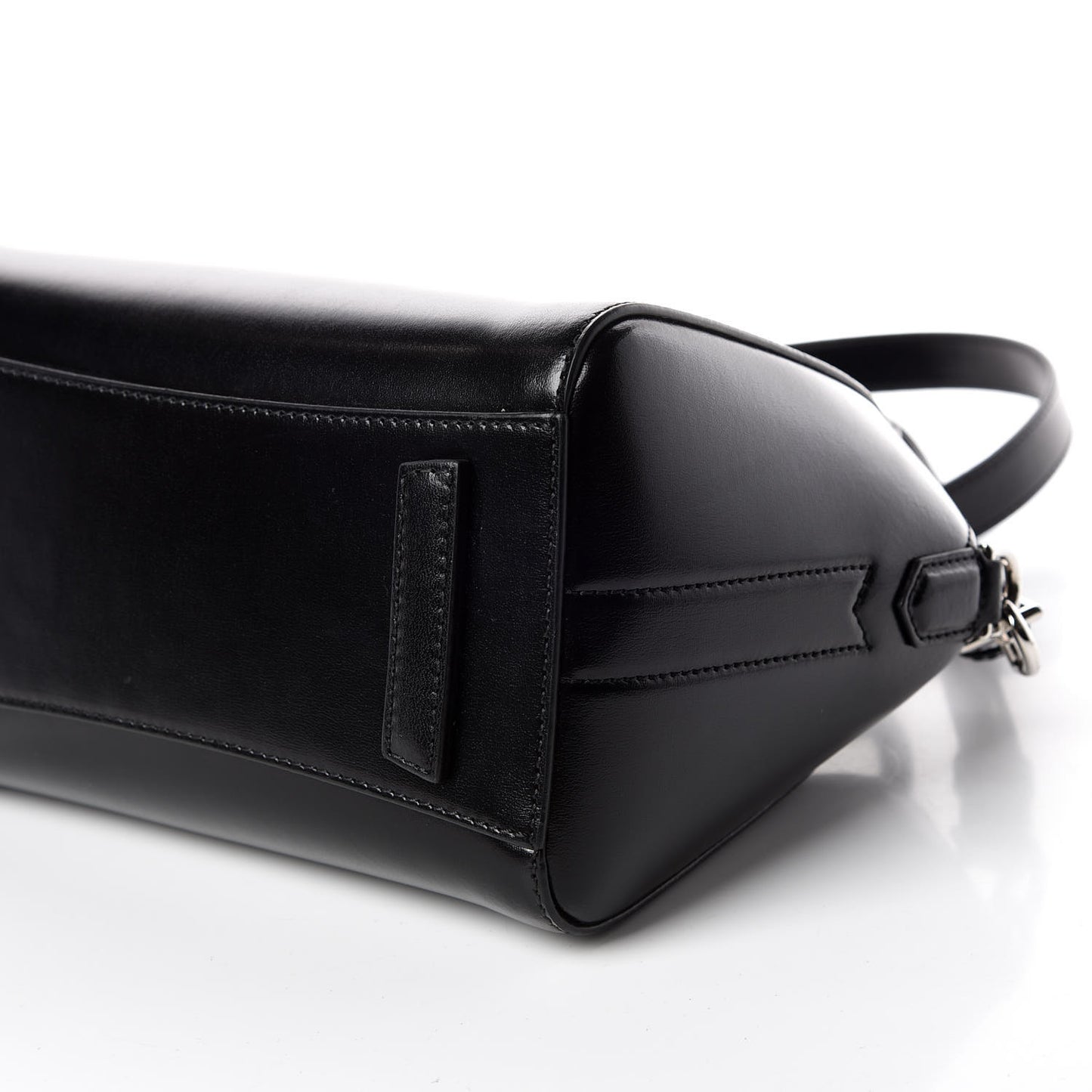 Shiny Lord Calfskin Mini Antigona Black