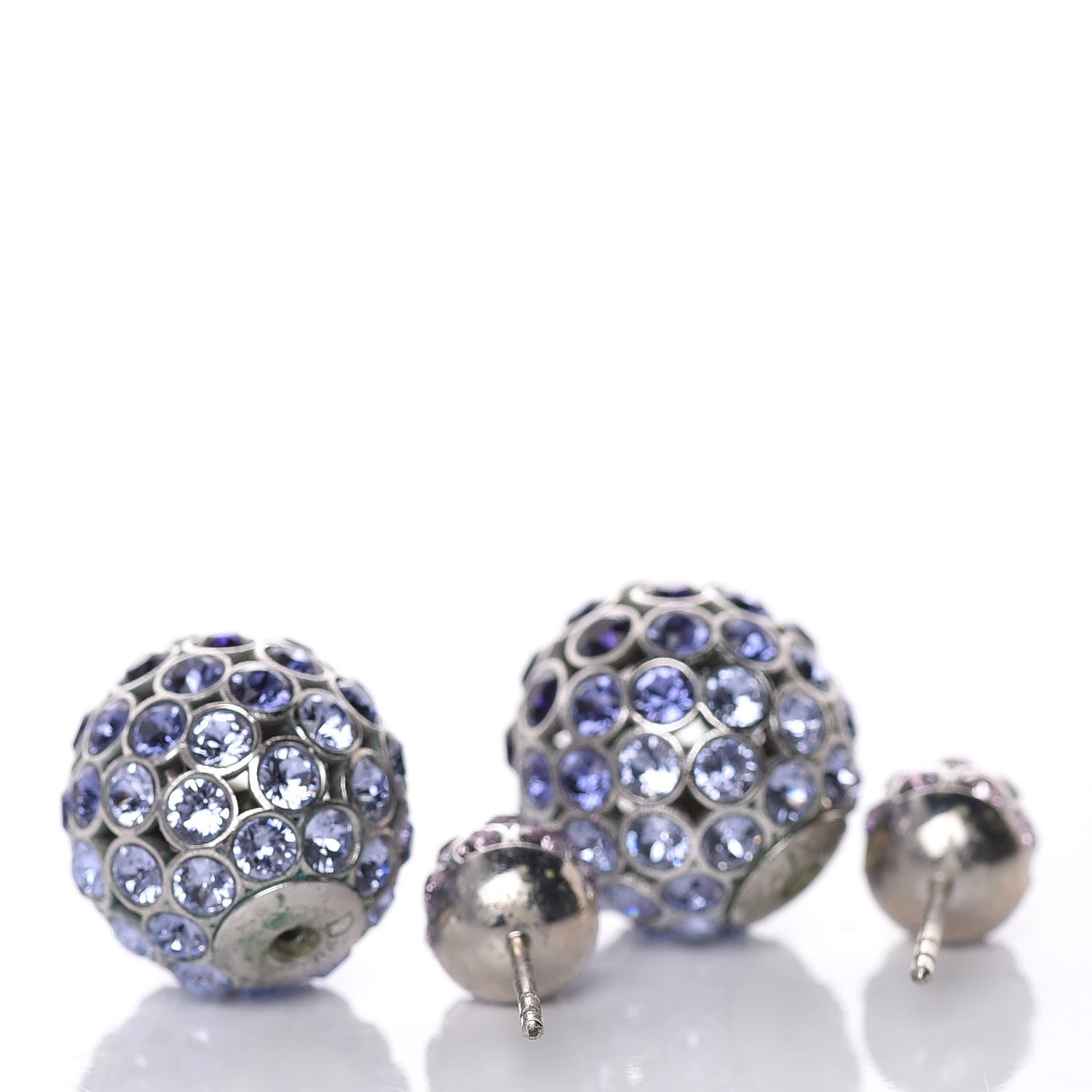 Christian Dior Crystal Mise En Dior Tribal Earrings Purple 3 of 4