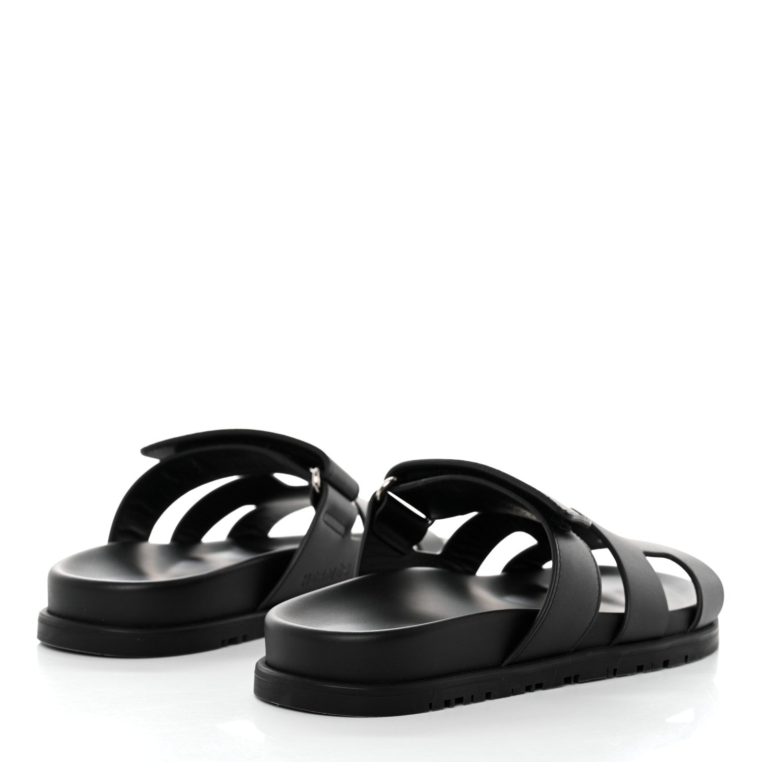 Hermes Calfskin Womens Chypre Sandals 36 Black 4 of 9