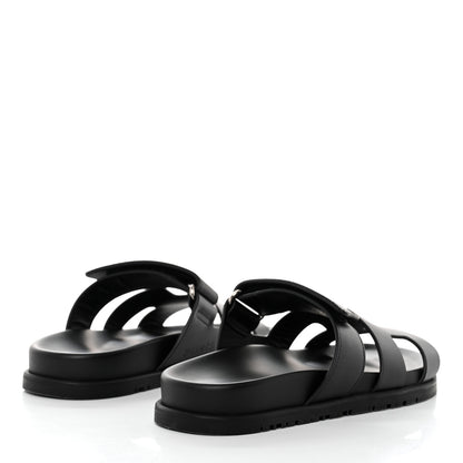 Hermes Calfskin Womens Chypre Sandals 36 Black 4 of 9