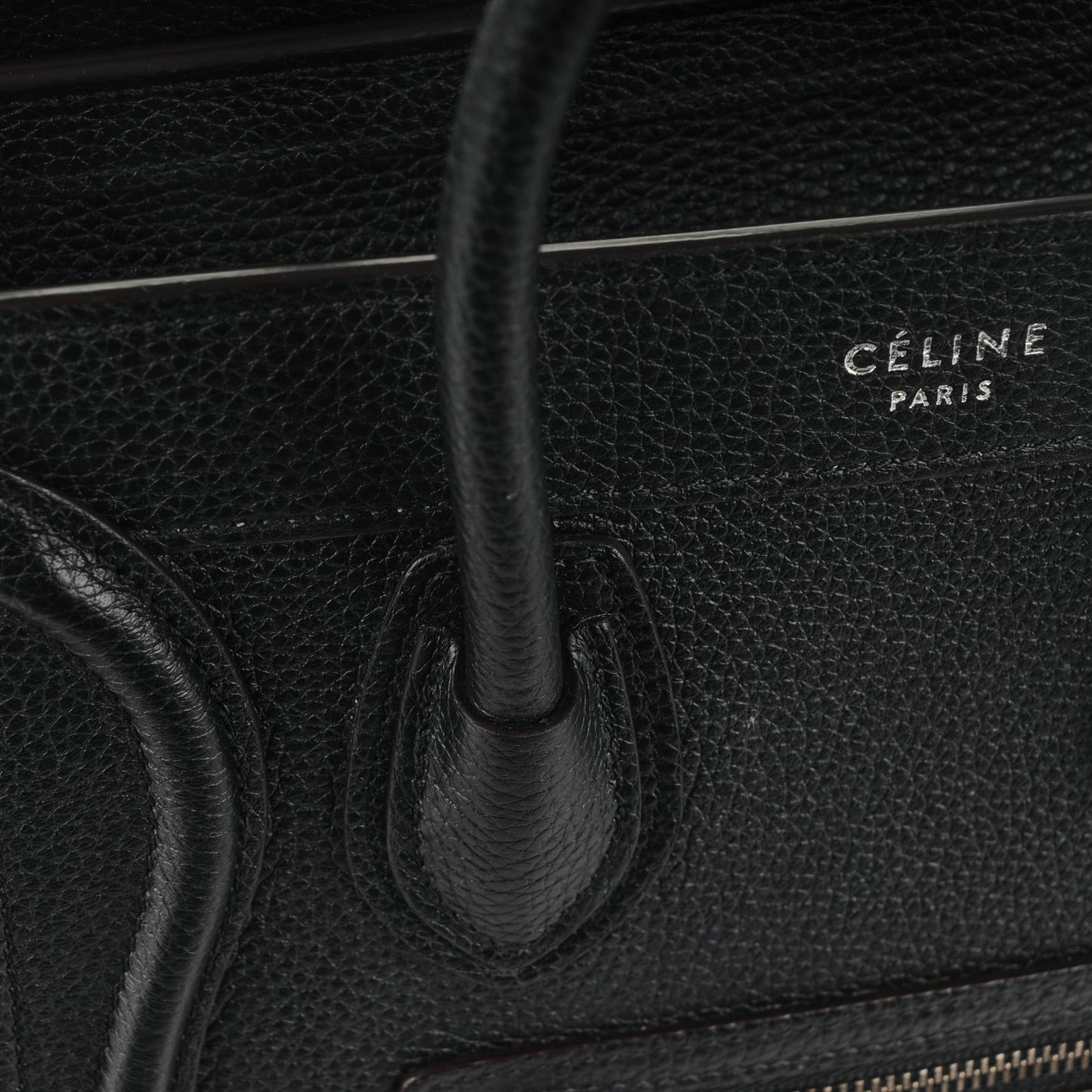 Drummed Calfskin Nano Luggage Black
