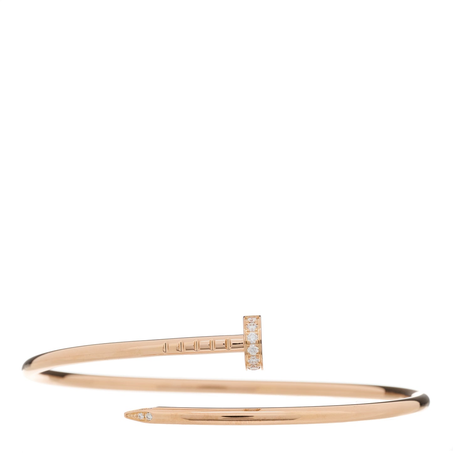18K Pink Gold Diamond Small Juste Un Clou Bracelet 15