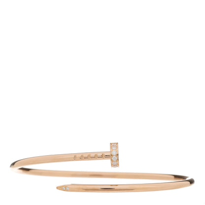 Cartier 18K Pink Gold Diamond Small Juste Un Clou Bracelet 15 1 of 4