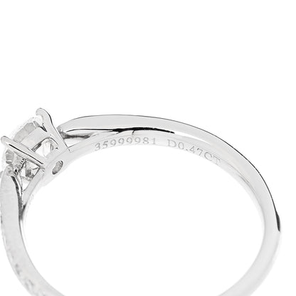 Tiffany Platinum Diamond .47ct Round Brilliant Harmony Engagement Ring 51 5.75 6 of 7