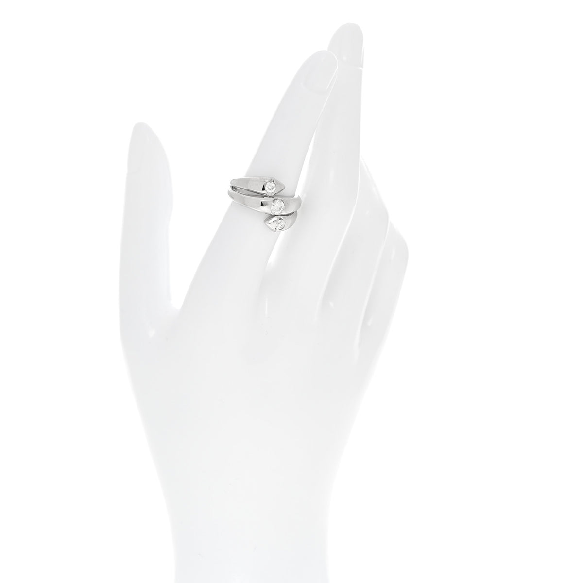 Parker & West by FASHIONPHILE Platinum Diamond .54ctw Wrap Ring 53 6.5 2 of 5