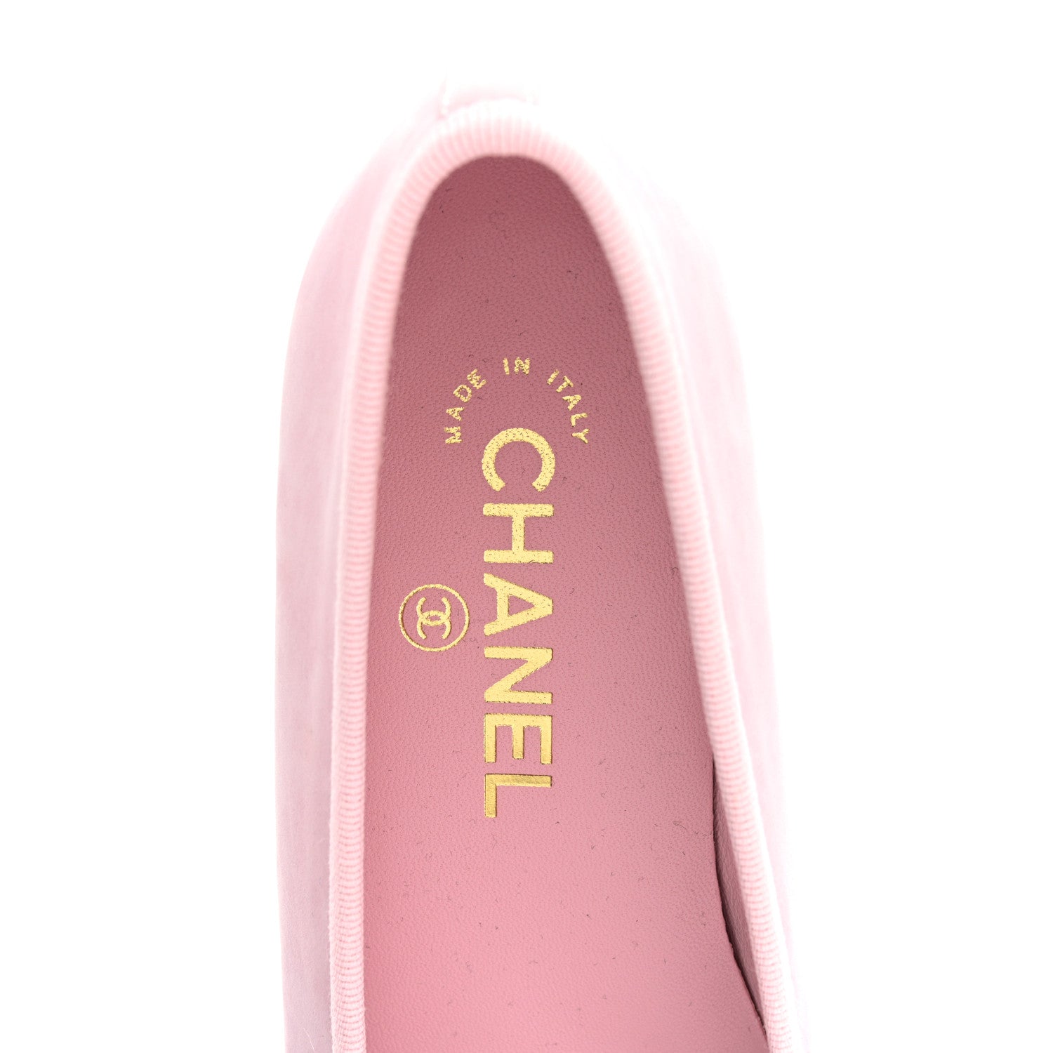 Chanel Suede Calfskin Cap Toe CC Ballerina Flats 36.5 Light Pink 7 of 10