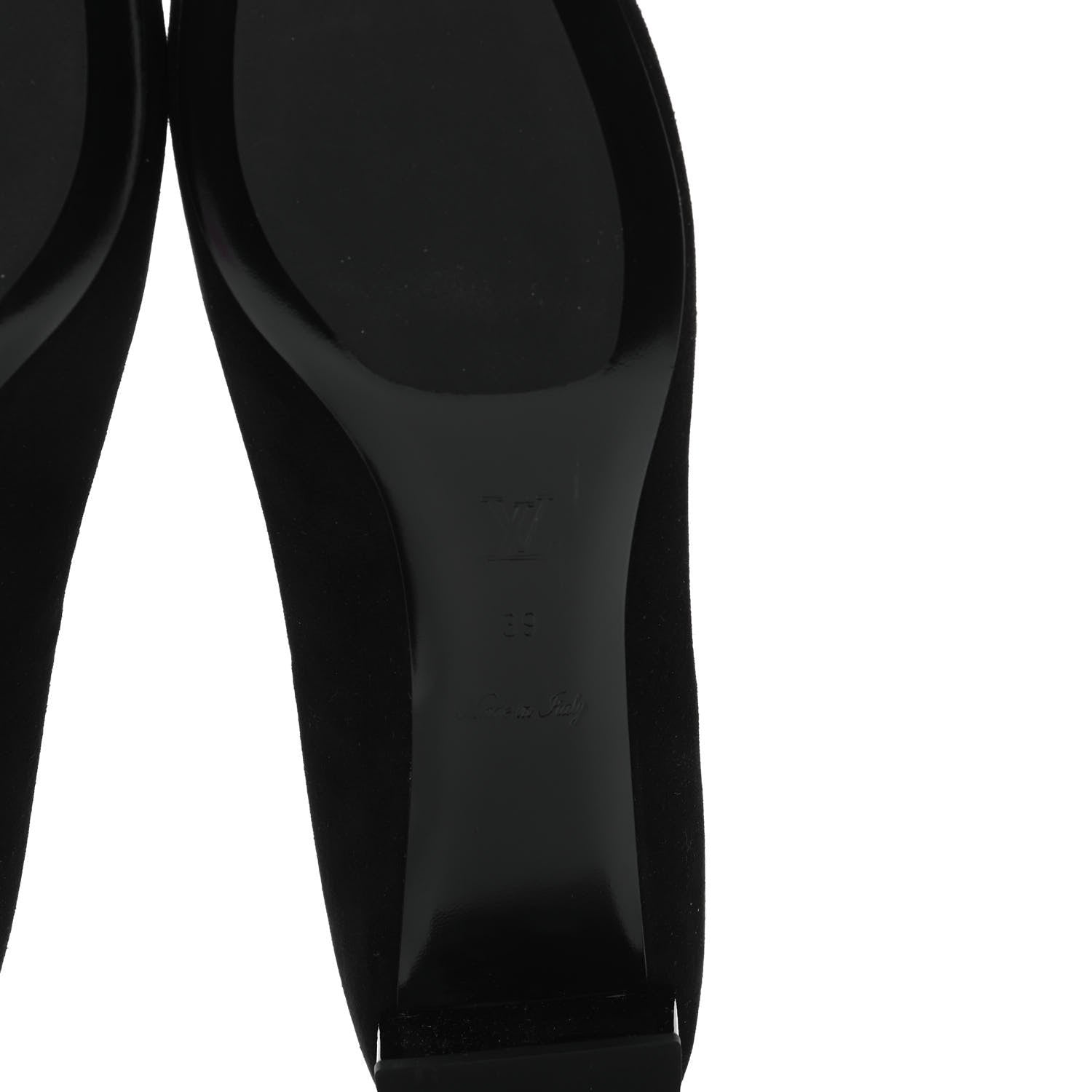Louis Vuitton Suede Uniformes Pump 39 Black 6 of 8
