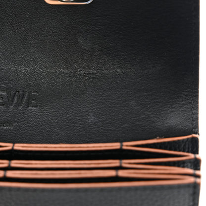 Loewe Grained Calfskin Anagram Gusset Wallet Black 10 of 12