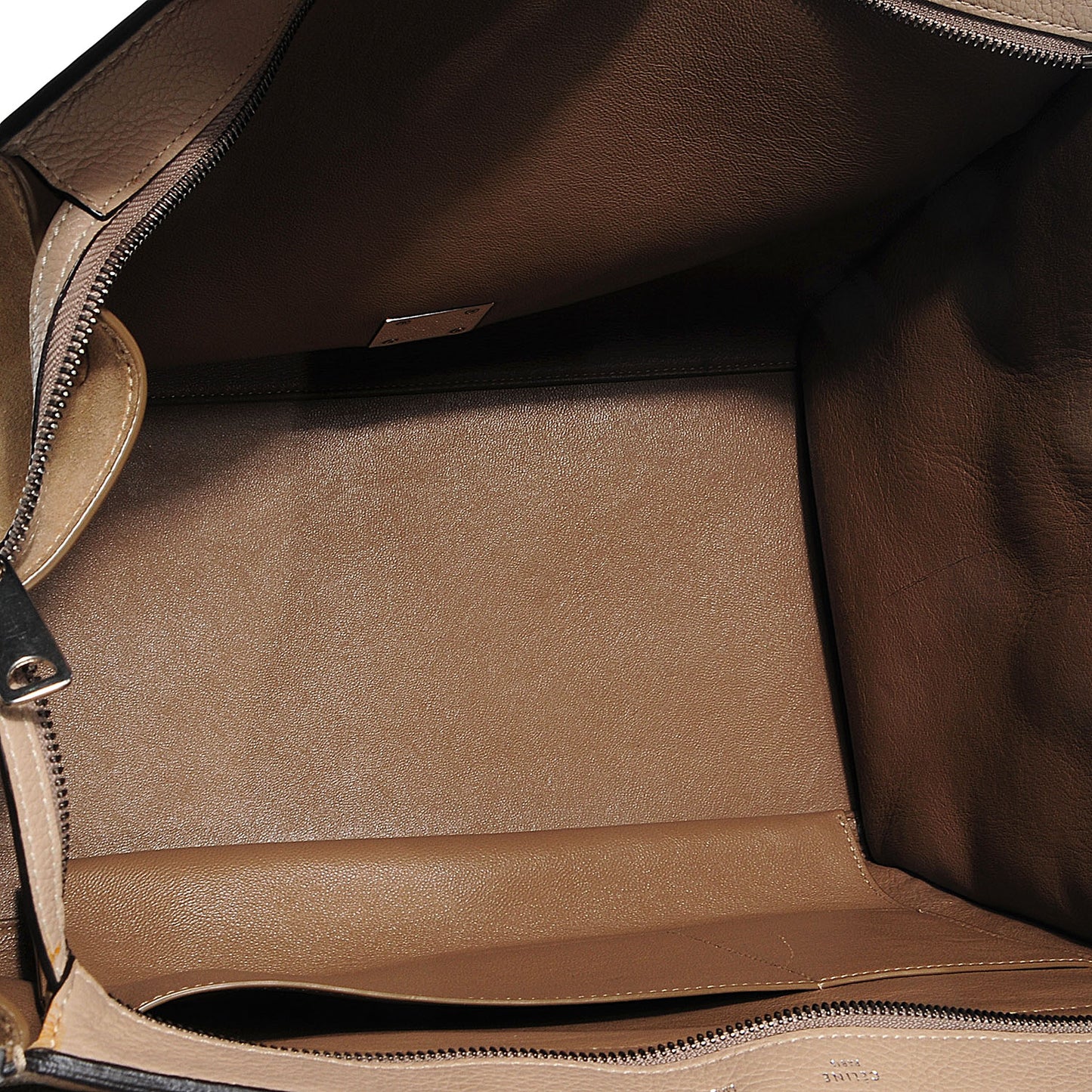 Drummed Calfskin and Suede Large Trapeze Dune