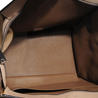 Celine Drummed Calfskin and Suede Large Trapeze Dune 5 of 10