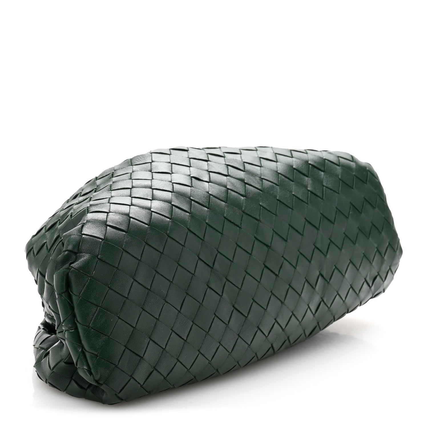 Bottega Veneta Nappa Maxi Intrecciato The Pouch Oversized Clutch Raintree 4 of 14