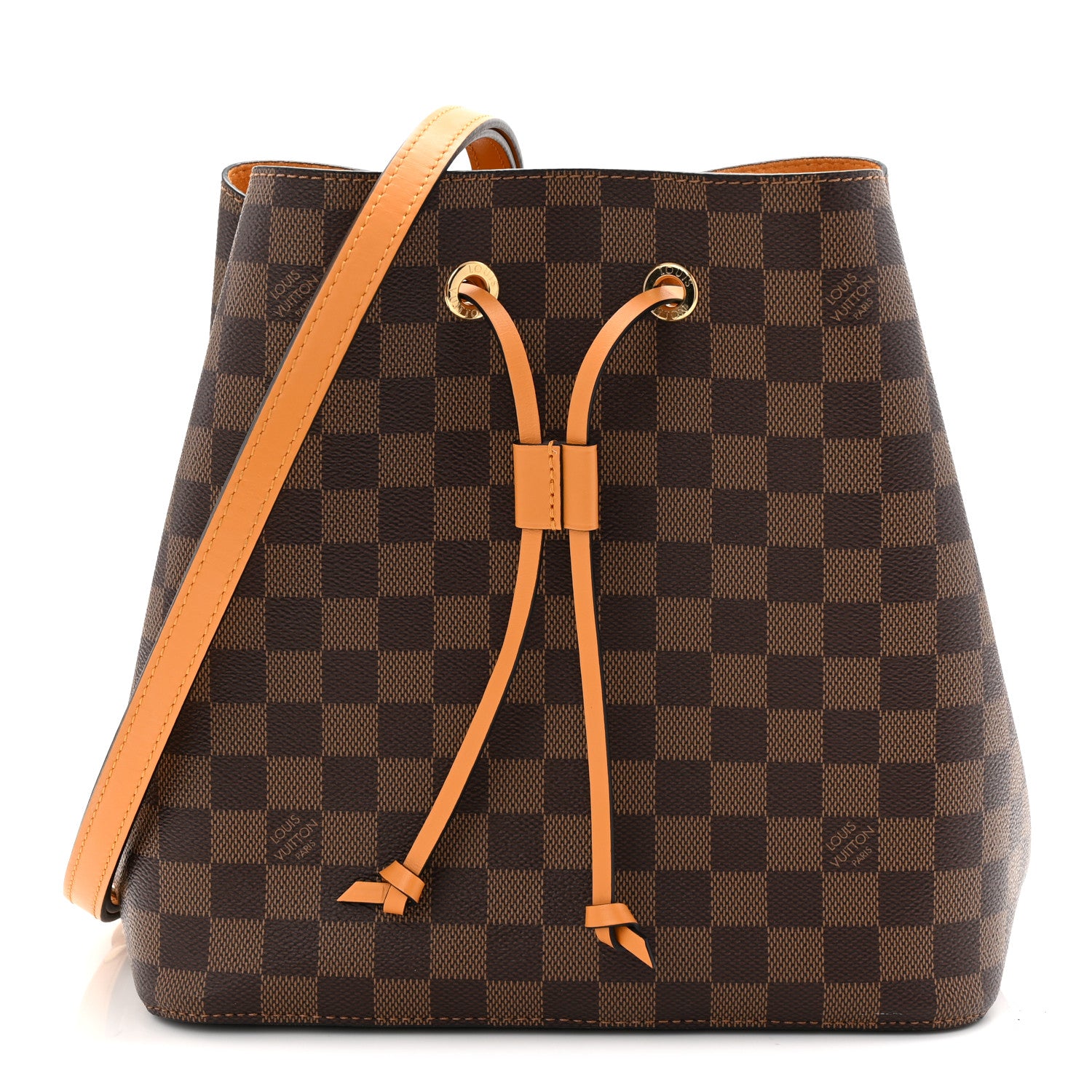 Louis Vuitton Damier Ebene Neonoe MM Safran 1 of 9