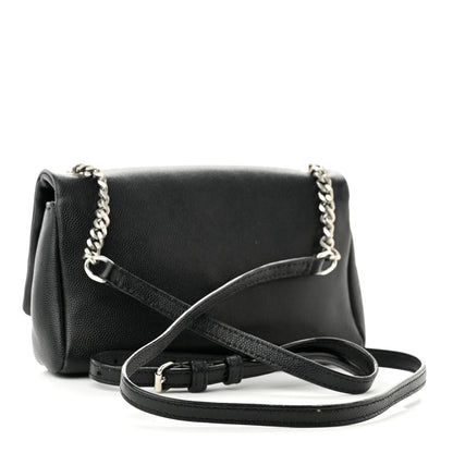 Saint Laurent Grain De Poudre Monogram Toy West Hollywood Fold-Over Bag Black 3 of 9