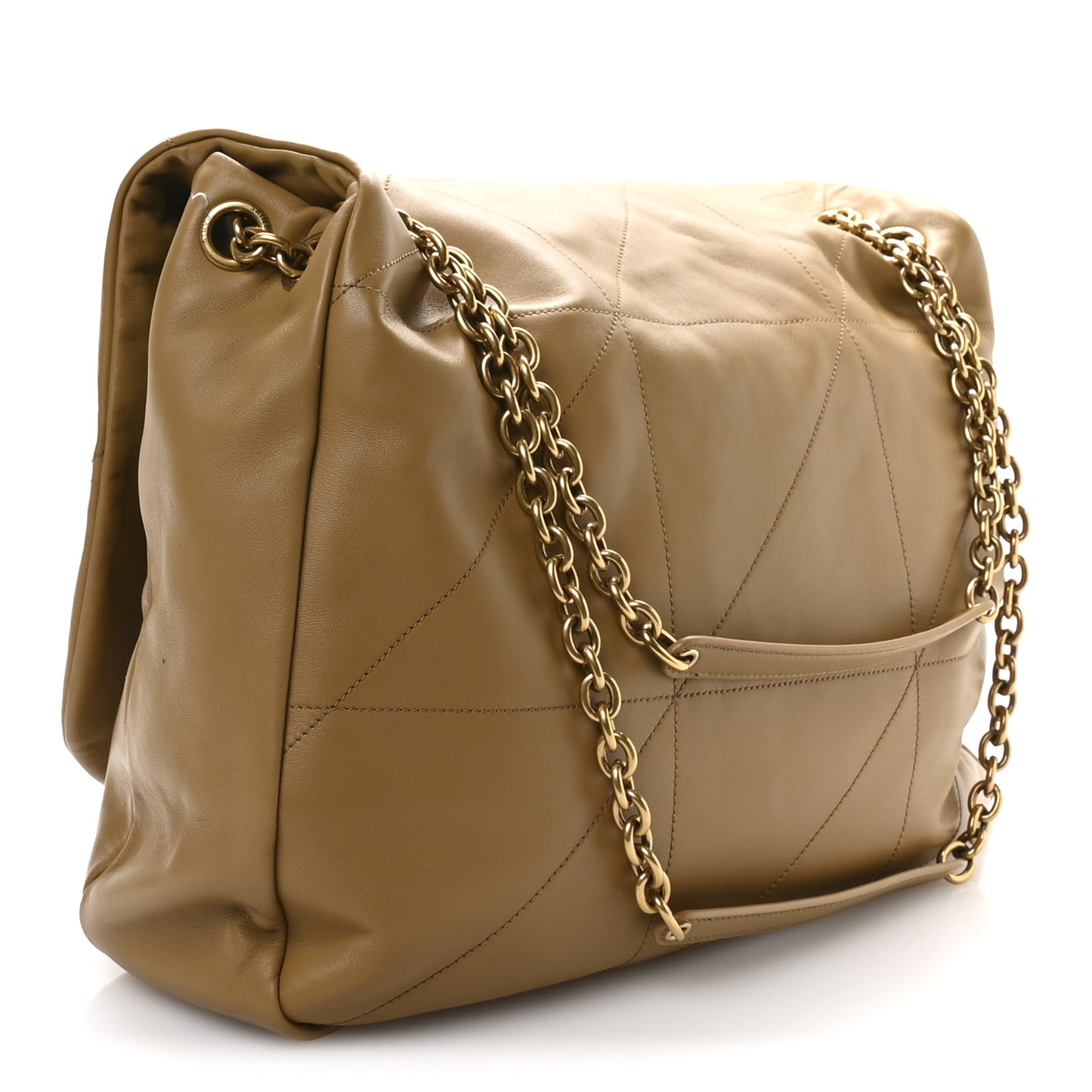 Lambskin Matelasse Monogram Large Jamie 4.3 Tabac Brown