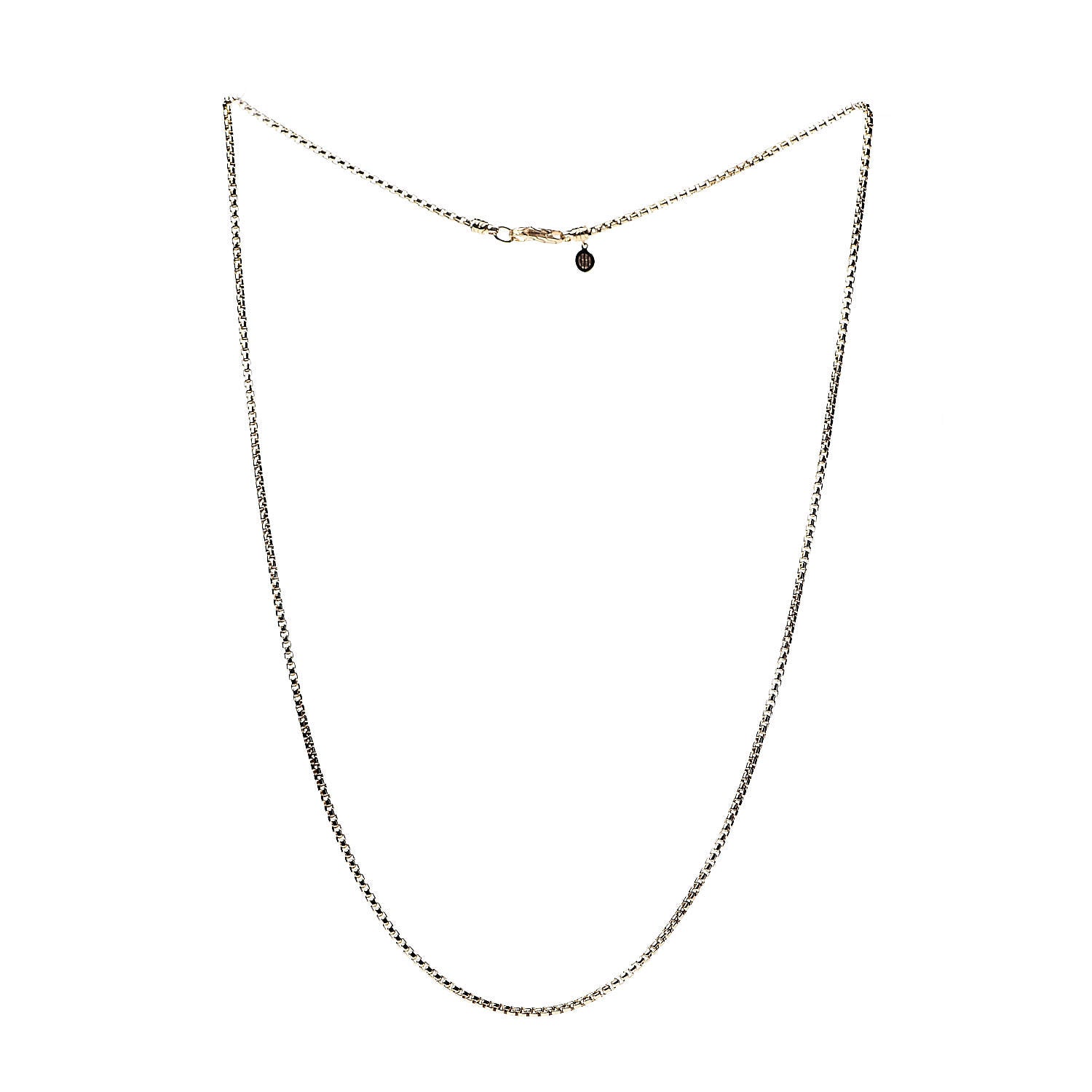 John Hardy 18K Yellow Gold Box Chain Necklace 3 of 4