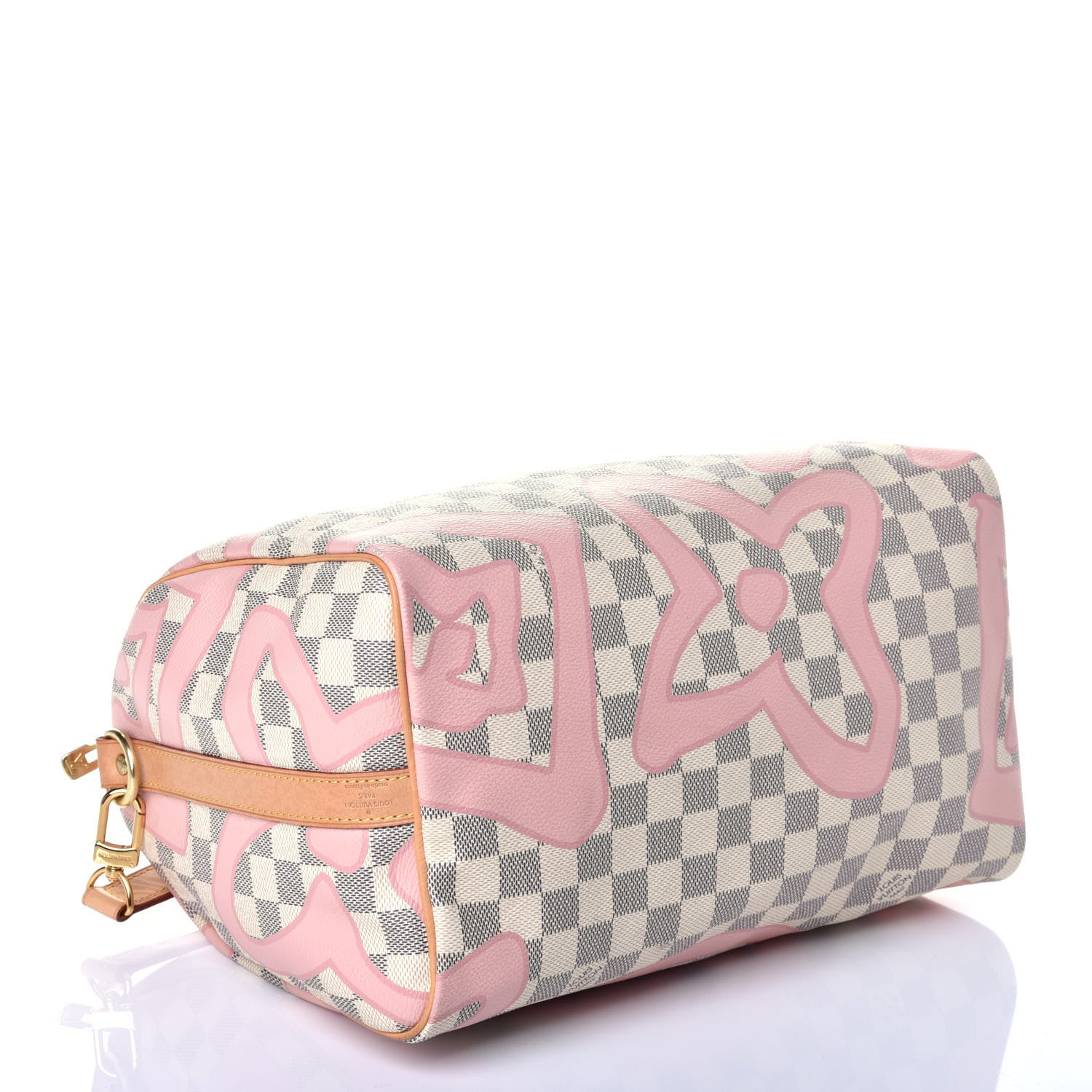 Louis Vuitton Damier Azur Tahitienne Speedy Bandouliere 30 Rose Ballerine 7 of 22