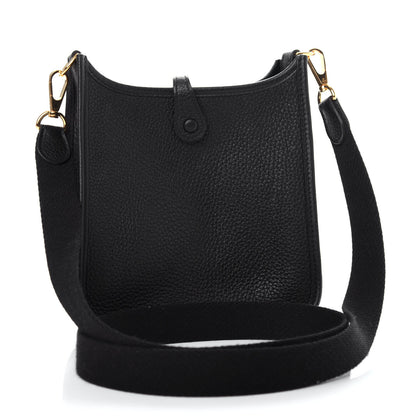 Hermes Taurillon Clemence Evelyne TPM Black 3 of 11