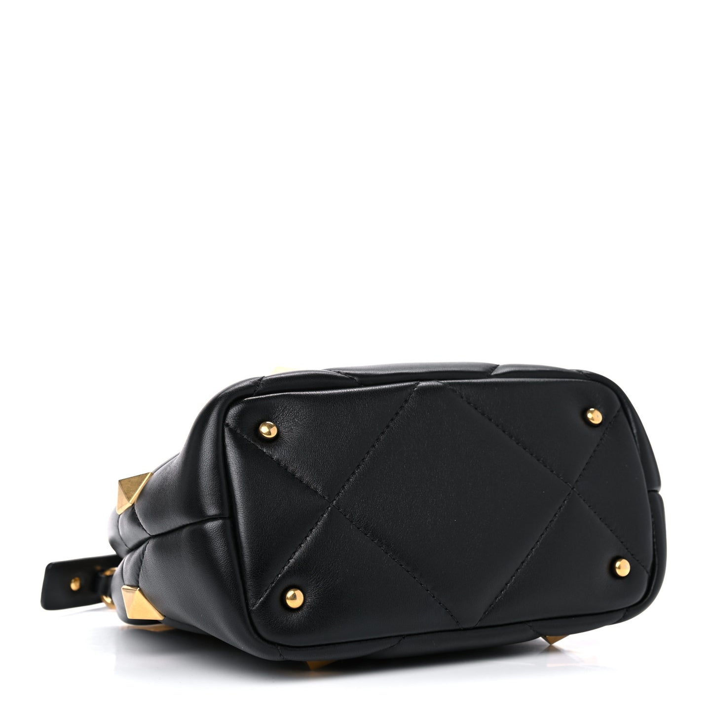 Nappa Small Roman Stud The Handle Bag Black