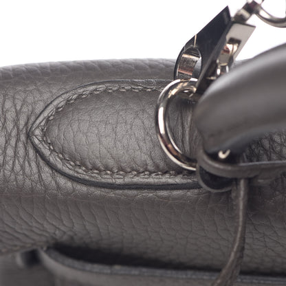 Hermes Taurillon Clemence Horseshoe Kelly Retourne 32 Graphite Tosca 36 of 41