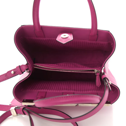 Fendi Vitello Elite Petite 2Jours Tote Magenta 4 of 9