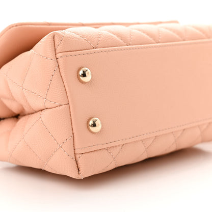 Chanel Caviar Quilted Mini Coco Handle Flap Light Pink 9 of 10