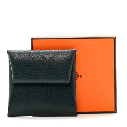 Hermes Chevre Mysore Bastia Coin Purse Vert Titien 7 of 7