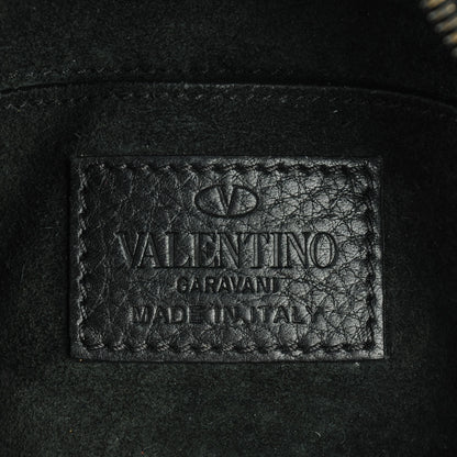 Valentino Garavani Grained Calfskin Turquoise Rockstud Rolling Camera Crossbody Bag Black 6 of 7