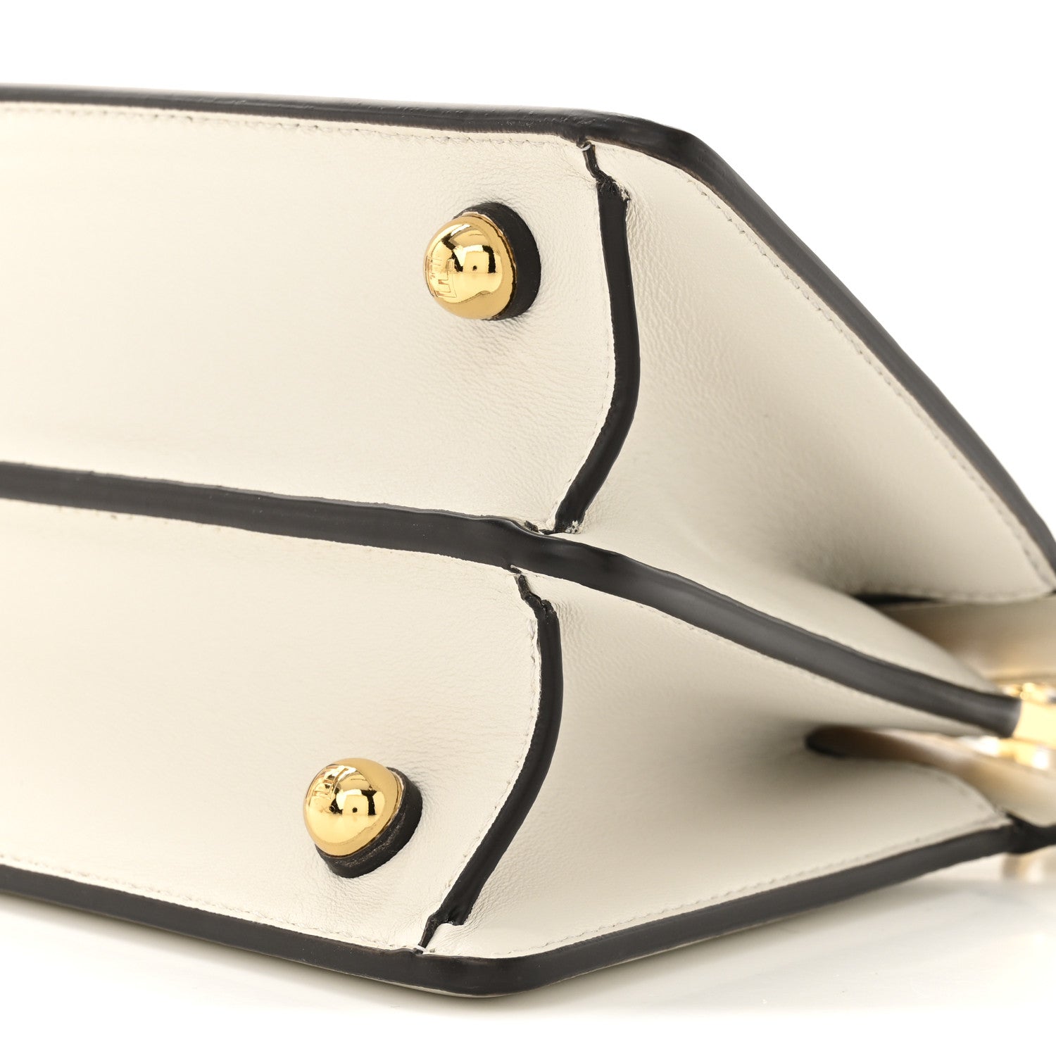 Fendi Shiny Nappa Petite Peekaboo I SEE U Satchel White 11 of 13