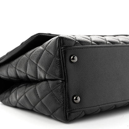 Chanel Caviar Quilted Small Coco Handle Flap So Black 9 of 11