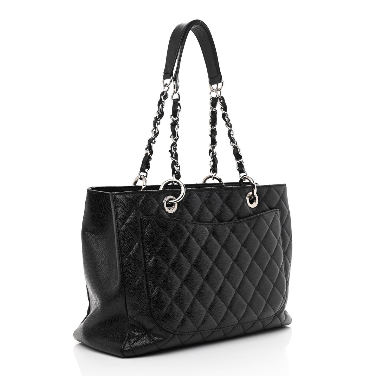 Caviar Quilted Grand Shopping Tote GST Black