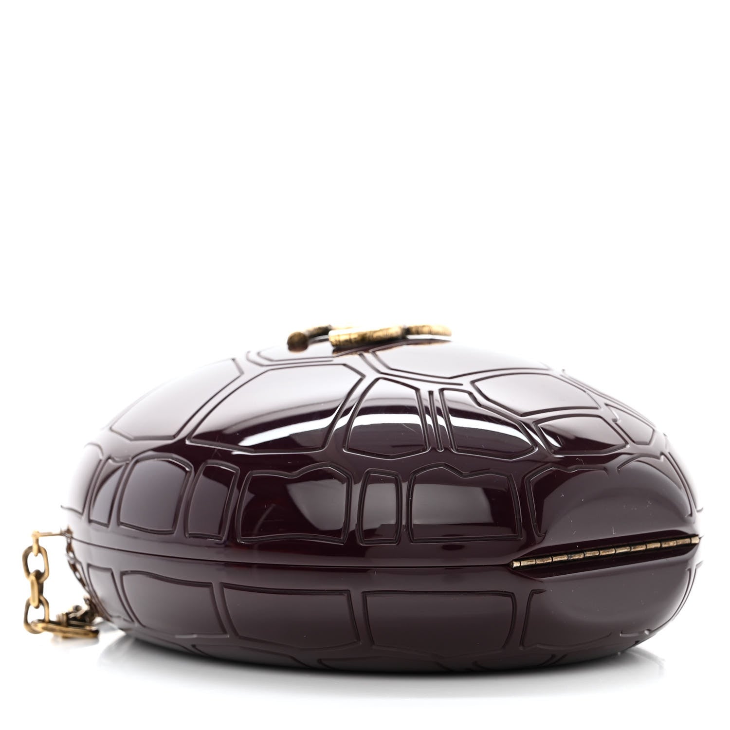 Chanel Plexiglass Shell CC Round Minaudiere Clutch Purple 4 of 10